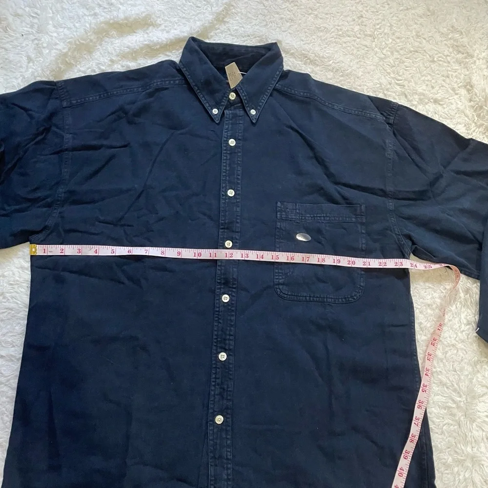 Men's Navy Blue Button-Down Shirt - Picture 11 of 13